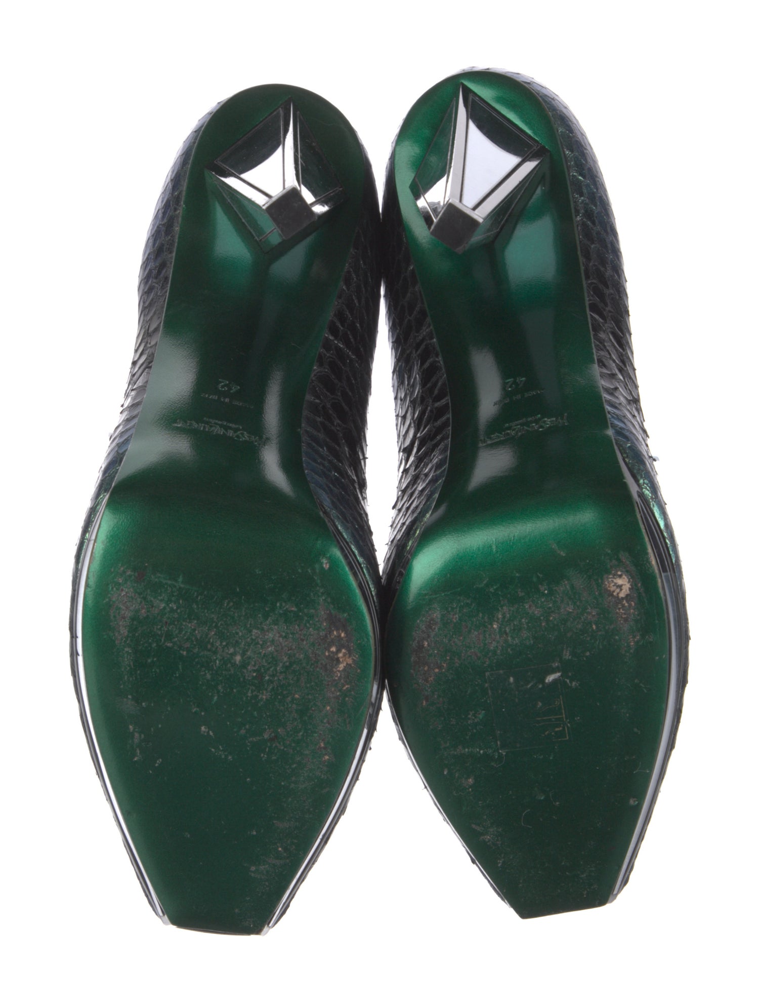 Saint Laurent Leather Animal Print Pumps